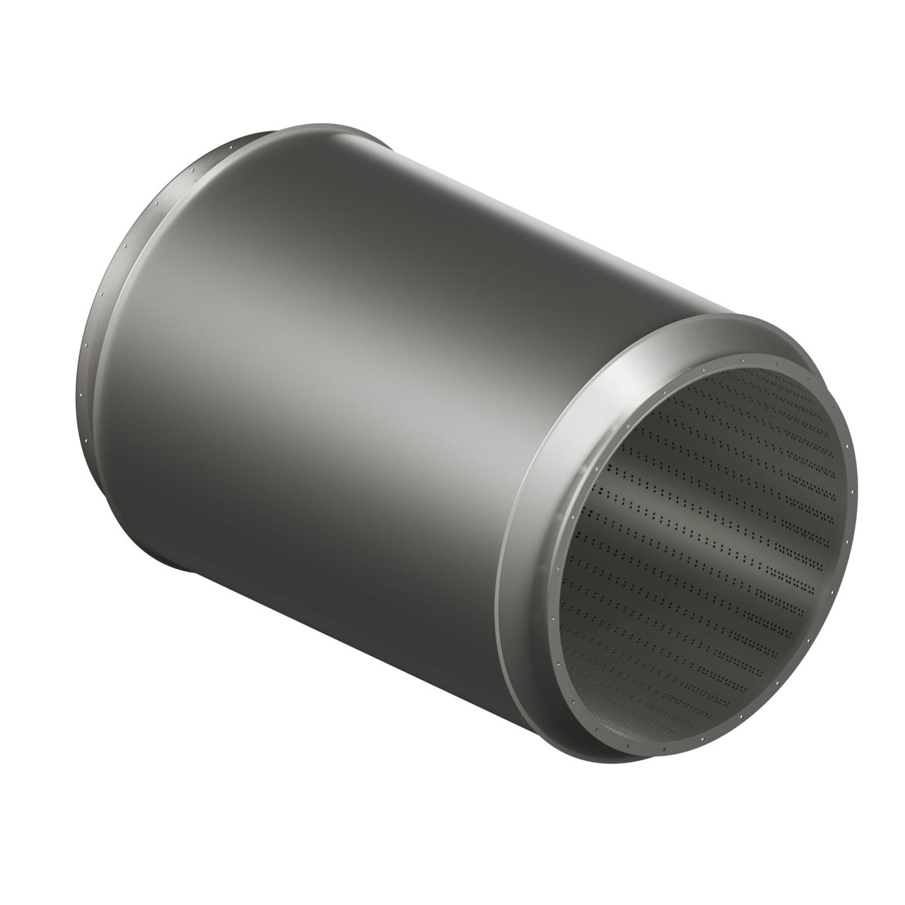 Pipe Silencer with Flanges